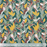 French Printed Cotton Dressmaking Craft Fabric - Bottle Leaves