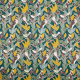 French Printed Cotton Dressmaking Craft Fabric - Bottle Leaves
