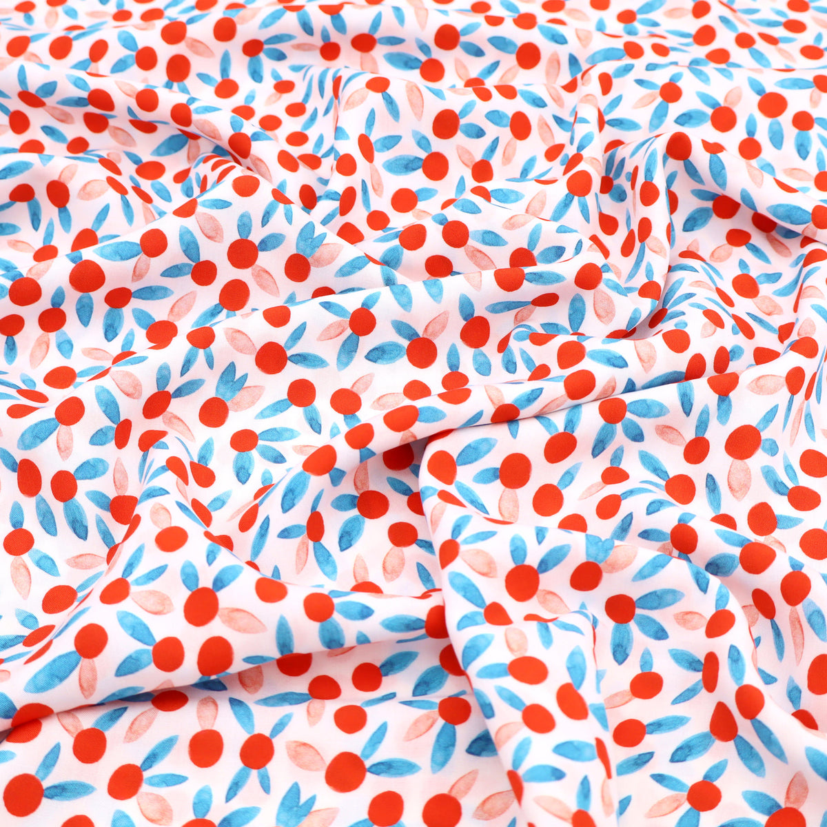 French Printed Viscose Dressmaking Fabric - Chérie Berry