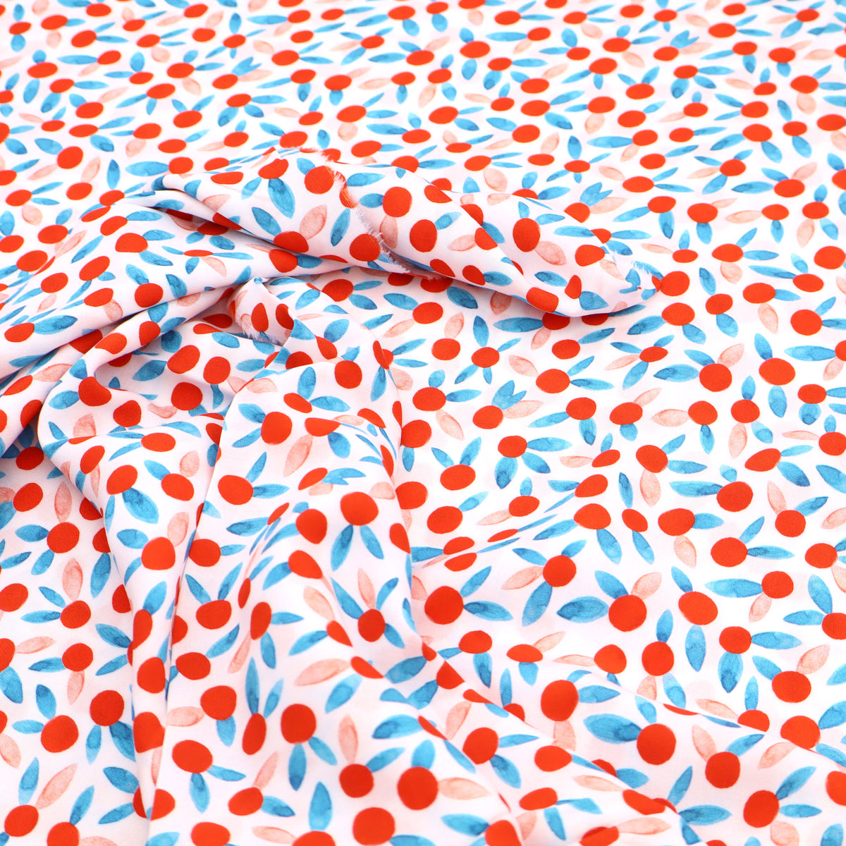 French Printed Viscose Dressmaking Fabric - Chérie Berry
