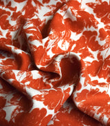 French Printed Viscose Crepe Dressmaking Fabric - Sunset Garden Crepe