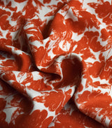 French Printed Viscose Crepe Dressmaking Fabric - Sunset Garden Crepe