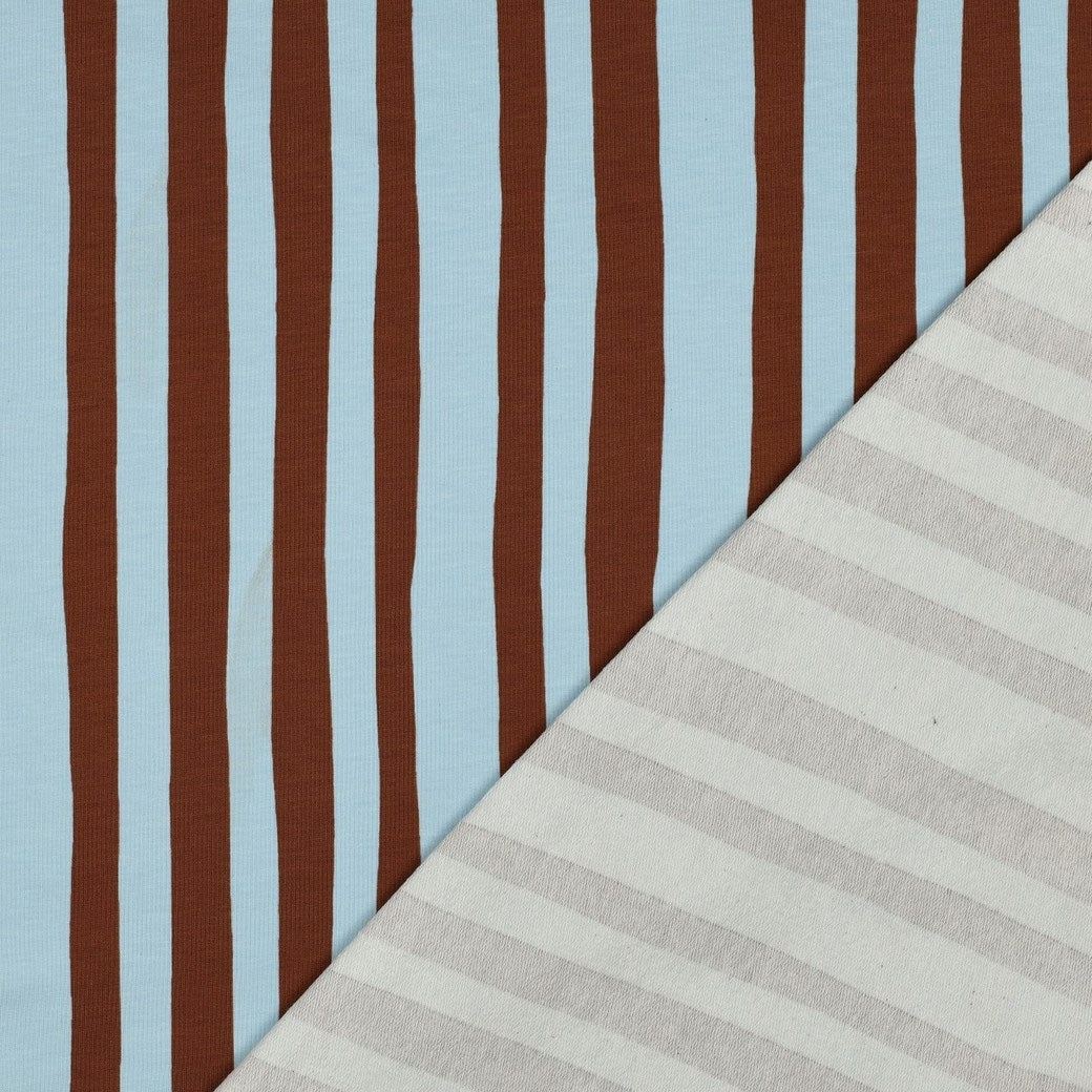 Brown Blue Stripes