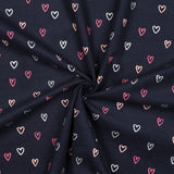 Navy Foil Hearts