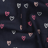 Navy Foil Hearts