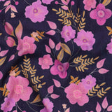 Pink Flowers on Navy