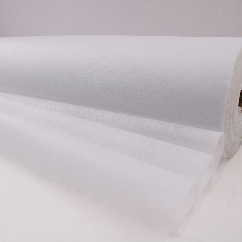 Fusible Light Iron On Polyester Interfacing Fabric - White