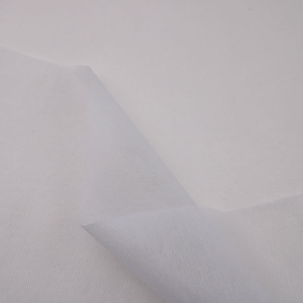 Fusible Light Iron On Polyester Interfacing Fabric - White