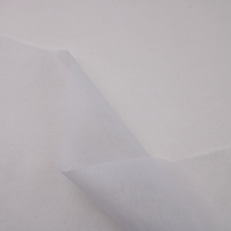 Fusible Light Iron On Polyester Interfacing Fabric - White