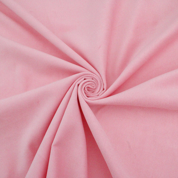 Genoa Pure 100% Cotton Velvet Upholstery Fabric - Baby pink