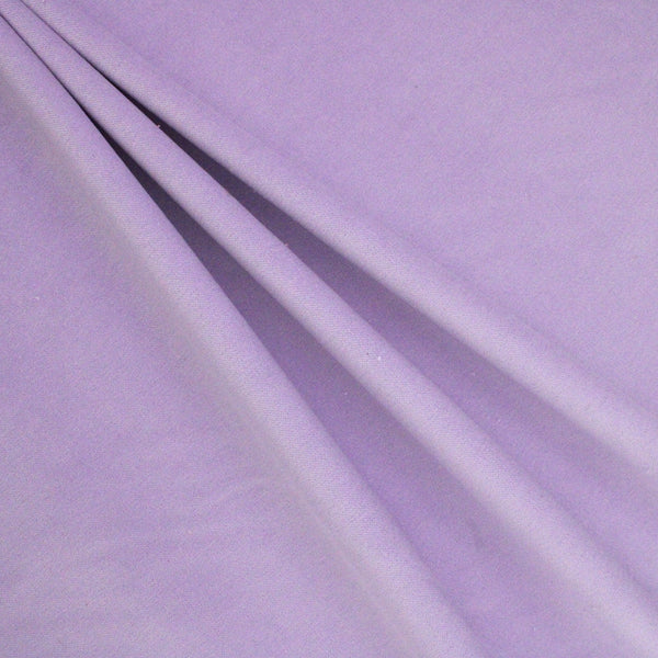 Genoa Pure 100% Cotton Velvet Upholstery Fabric - Lilac