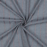 Gingham Stripe Cotton Jacquard Dressmaking Fabric - Pink & Green