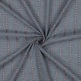 Gingham Stripe Cotton Jacquard Dressmaking Fabric - Pink & Green