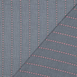 Gingham Stripe Cotton Jacquard Dressmaking Fabric - Pink & Green