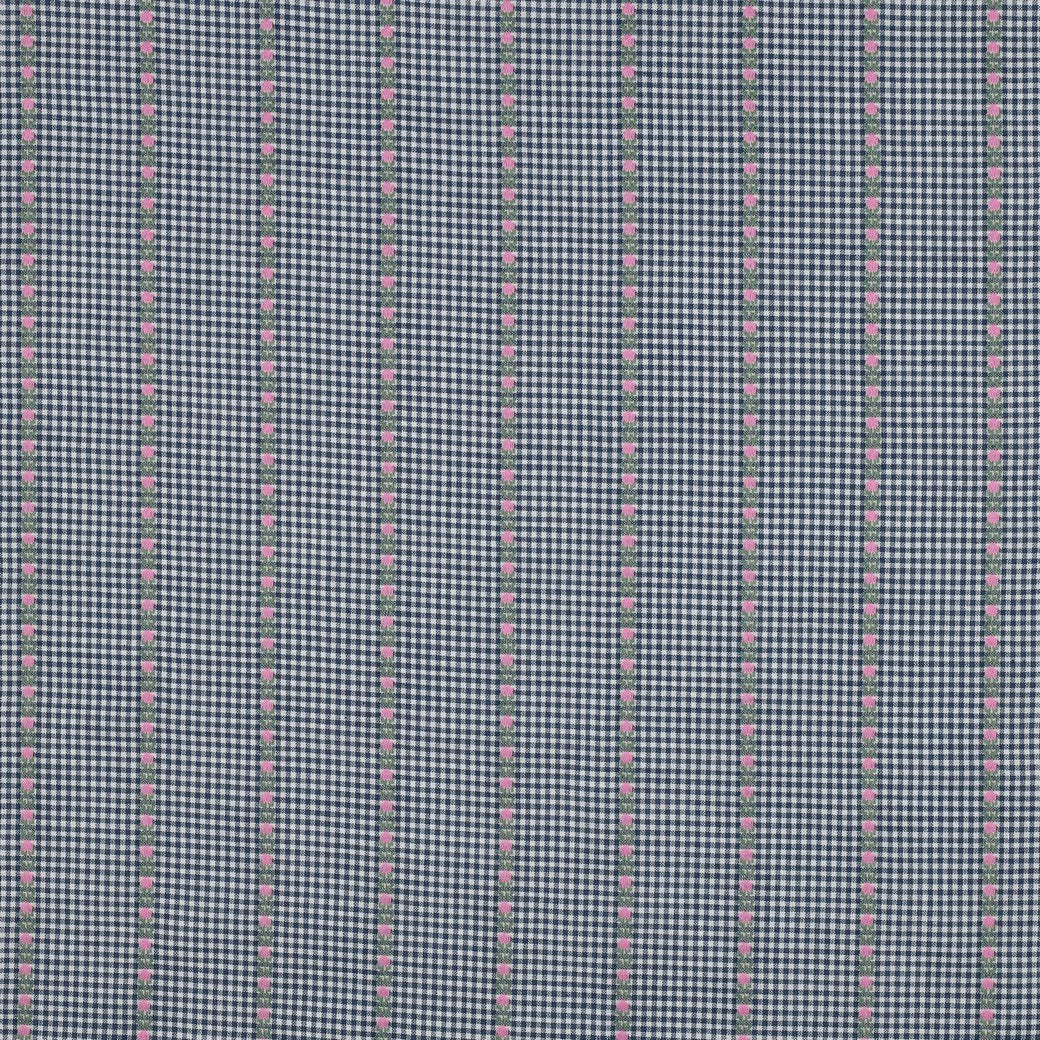 Gingham Stripe Cotton Jacquard Dressmaking Fabric - Pink & Green