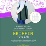 Griffin Tote Bag Sewing Pattern - By Bobbins & Buttons