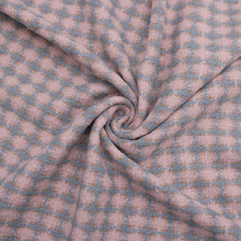  Blue Pink Check Tweed