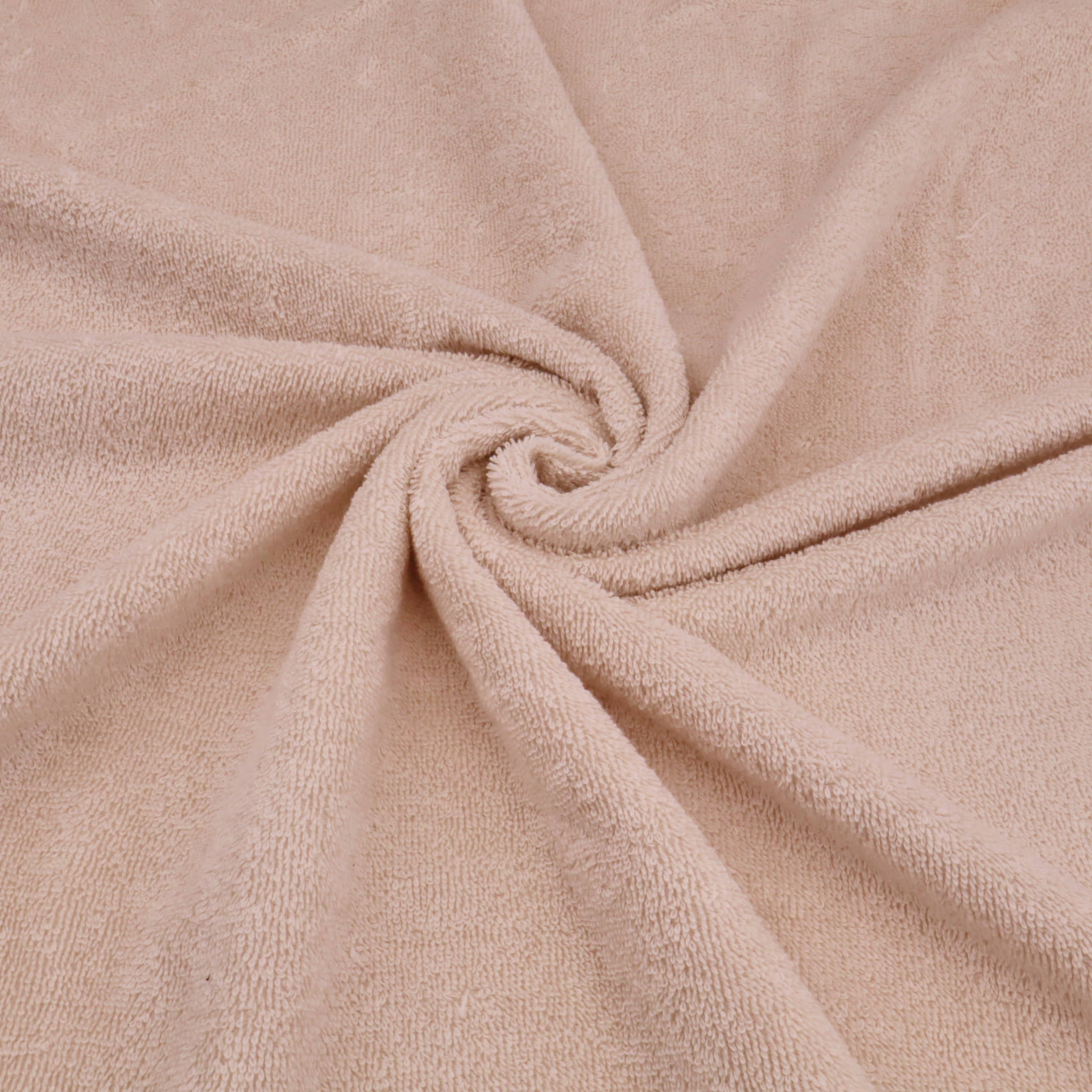 Hazel Pure Luxury Cotton Terry Towelling Thick Fabric - Natural ...