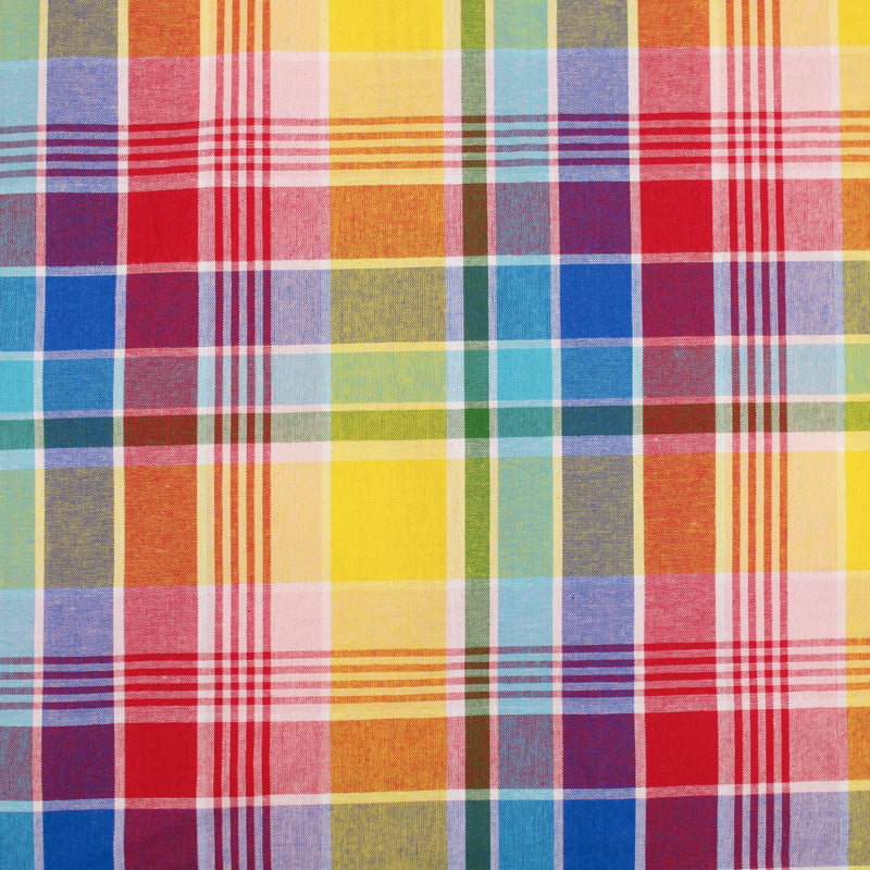 Indian Madras Shirting Cotton Checked Tartan Fabric Material Caribbean