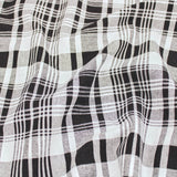 Indian Madras Shirting Cotton Checked Tartan Fabric Material Monochrome