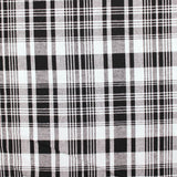 Indian Madras Shirting Cotton Checked Tartan Fabric Material Monochrome