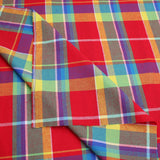 Indian Madras Shirting Cotton Checked Tartan - Peru