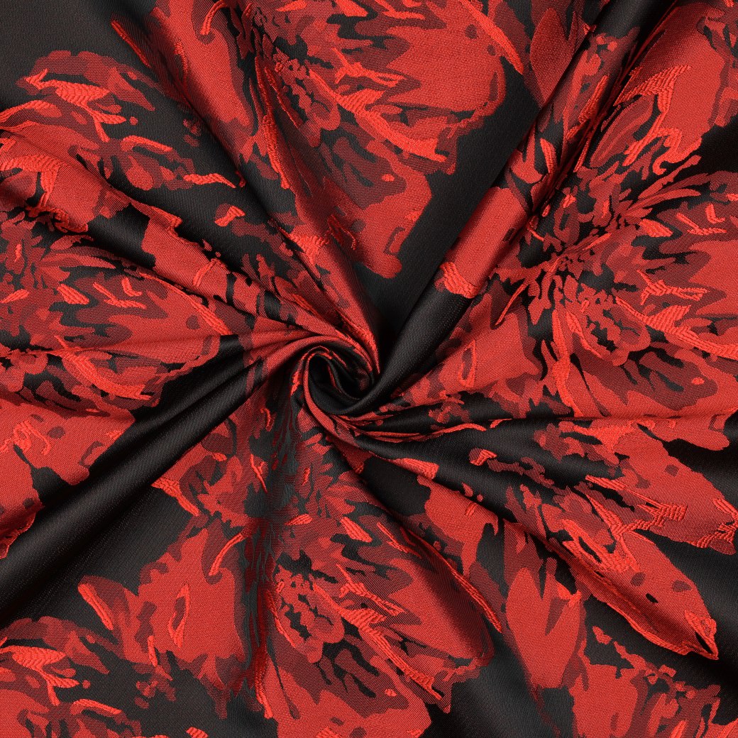Red and Black Floral