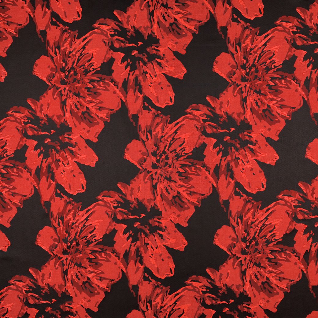 Red and Black Floral