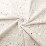 Ivory Broderie Anglaise Pure Cotton - 6 Petal Flower