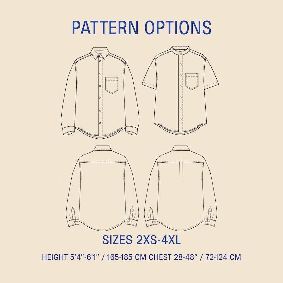 Jensen Shirt Sewing Pattern - By Wardrobe By Me