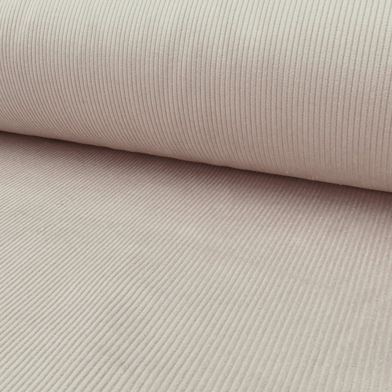 Jumbo 6 Wale Stretch Cotton Corduroy Dressmaking Fabric - Silver