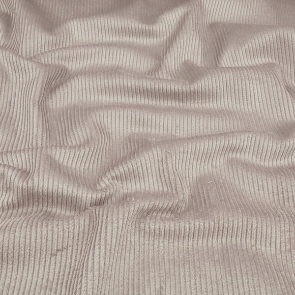 Jumbo 6 Wale Stretch Cotton Corduroy Dressmaking Fabric - Silver
