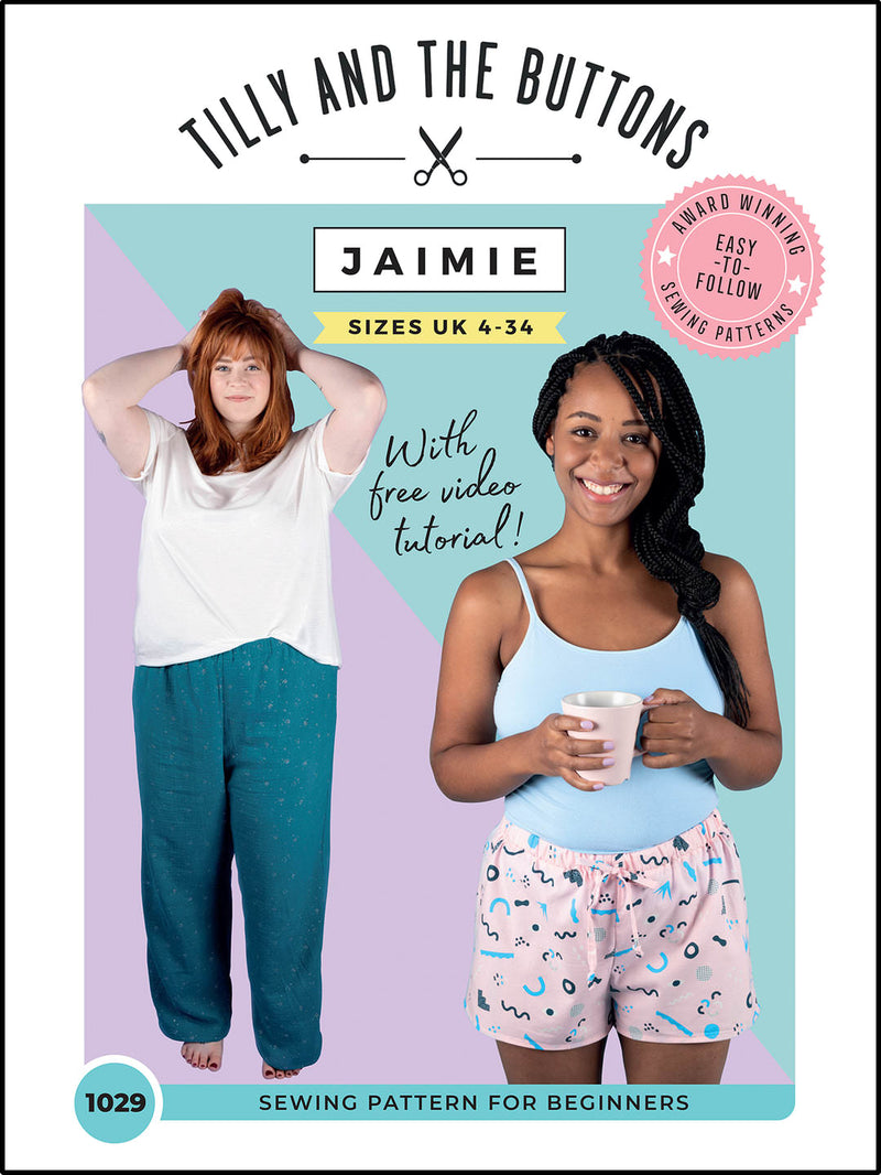 Jaimie Pyjama Bottoms and Shorts Sewing Pattern - By Tilly and the Buttons