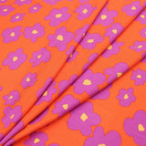 Coloured Purple Flowers on Orange