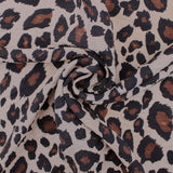 Crepe Brown Black Leopard Spots