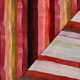 Kim Printed Viscose Soft Drapey Dressmaking Fabric - Pink & Burgundy Stripe