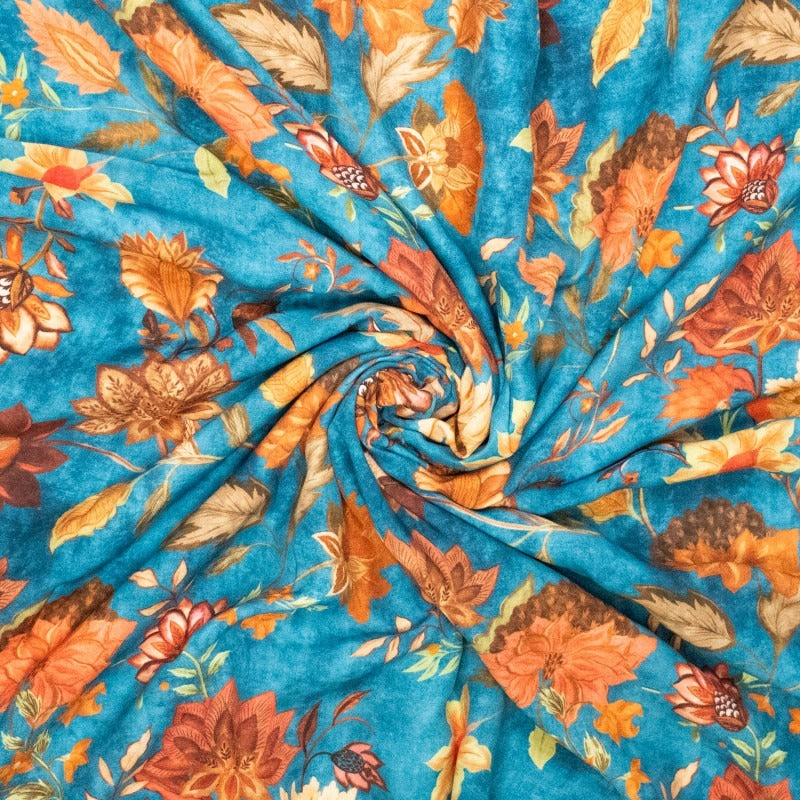 Teal Autumn Flowers