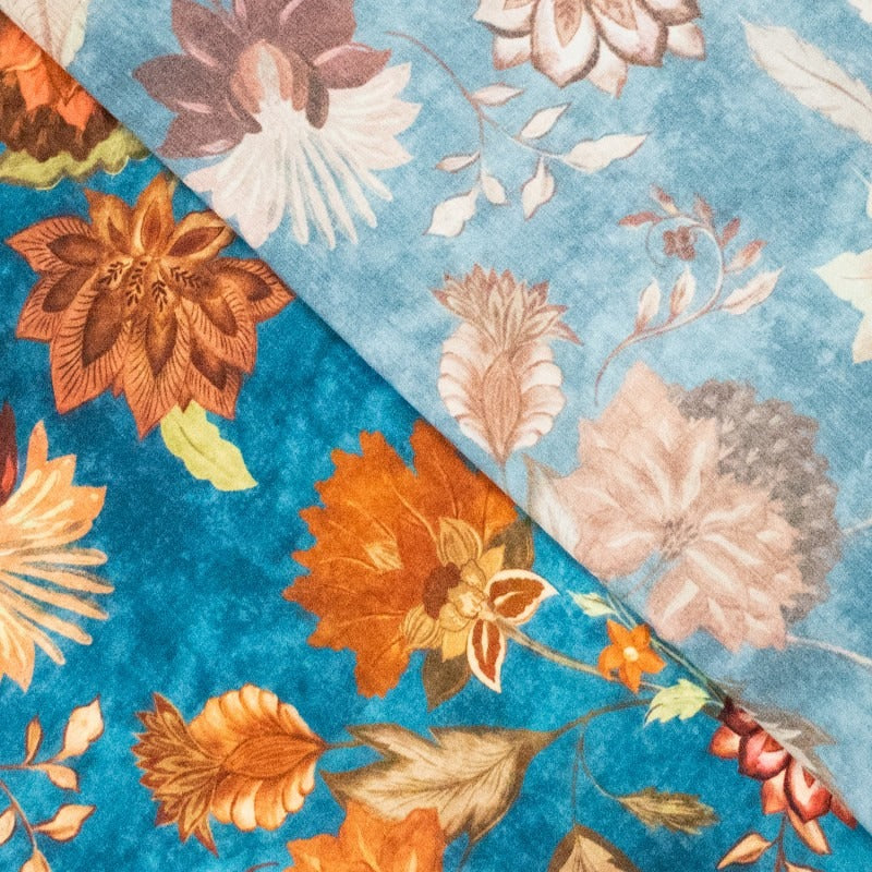 Teal Autumn Flowers