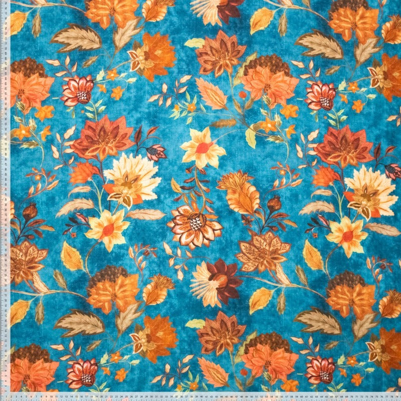 Teal Autumn Flowers