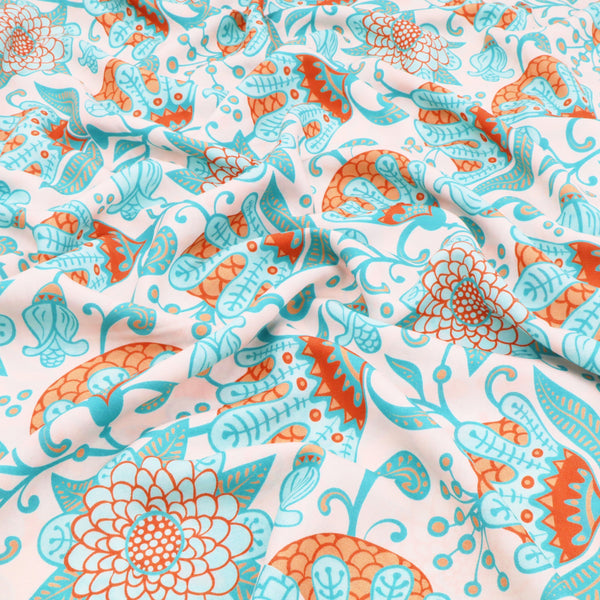 Turquoise Tropical Flowers