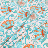 Turquoise Tropical Flowers