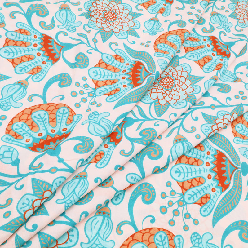 Turquoise Tropical Flowers