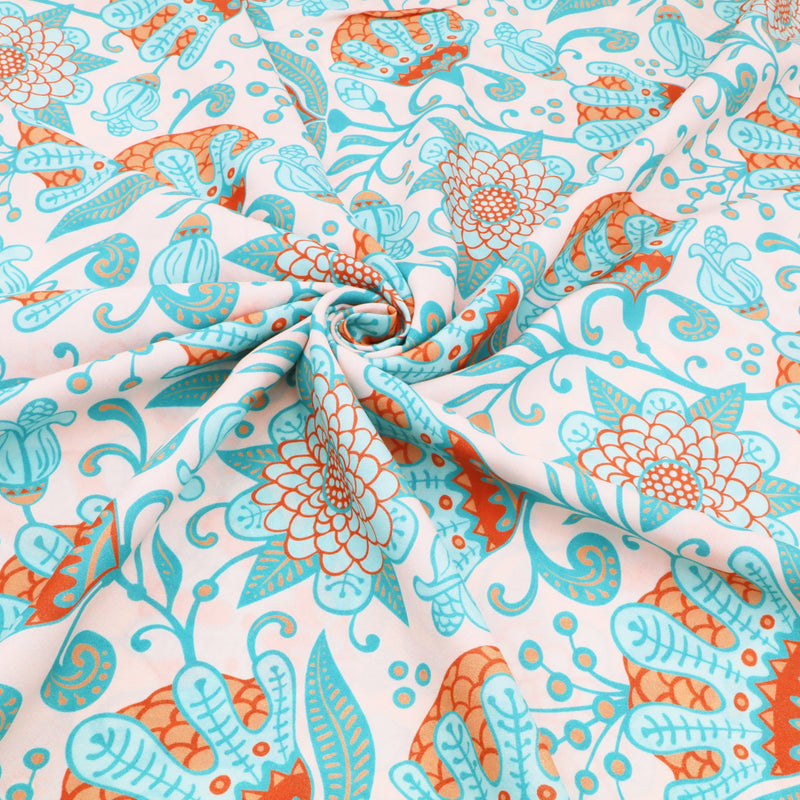 Turquoise Tropical Flowers