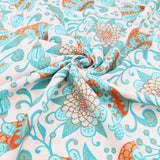 Turquoise Tropical Flowers