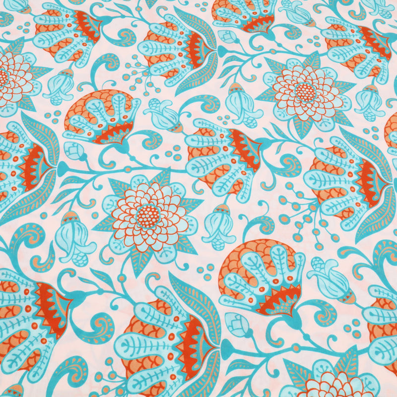 Turquoise Tropical Flowers