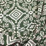 White Mosiac on Dark Green