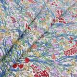 Kingfisher Eden Garden Flowers Cotton Lawn - White