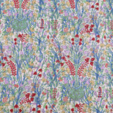 Kingfisher Eden Garden Flowers Cotton Lawn - White
