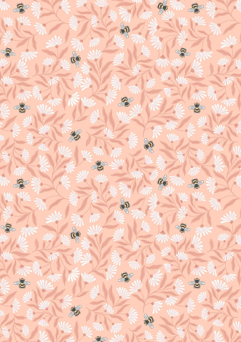 Bees on Peach Blush