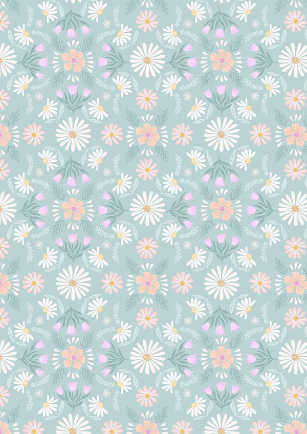 Flowers on Blue